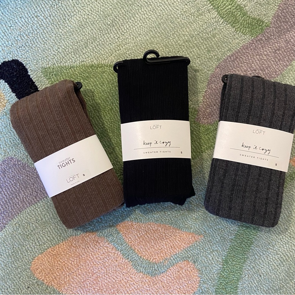 Lot of 3 pairs of LOFT sweater tights